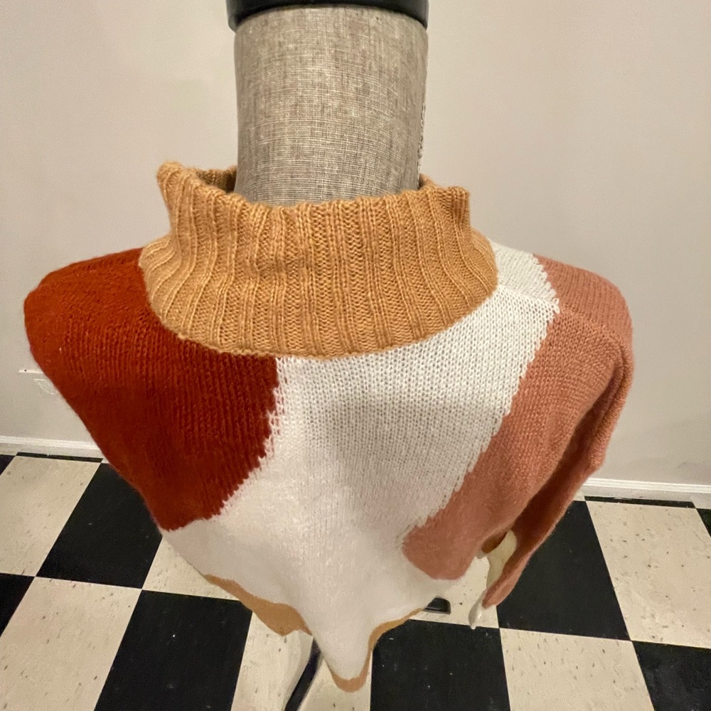 Colorblock Sweater - Red, White, Tan- Brand New.  UK10/US6 - Picture 12 of 12